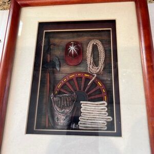 Window Pane Curio Collection “Moments to Remember” Firefighter Memorabilia 11x9